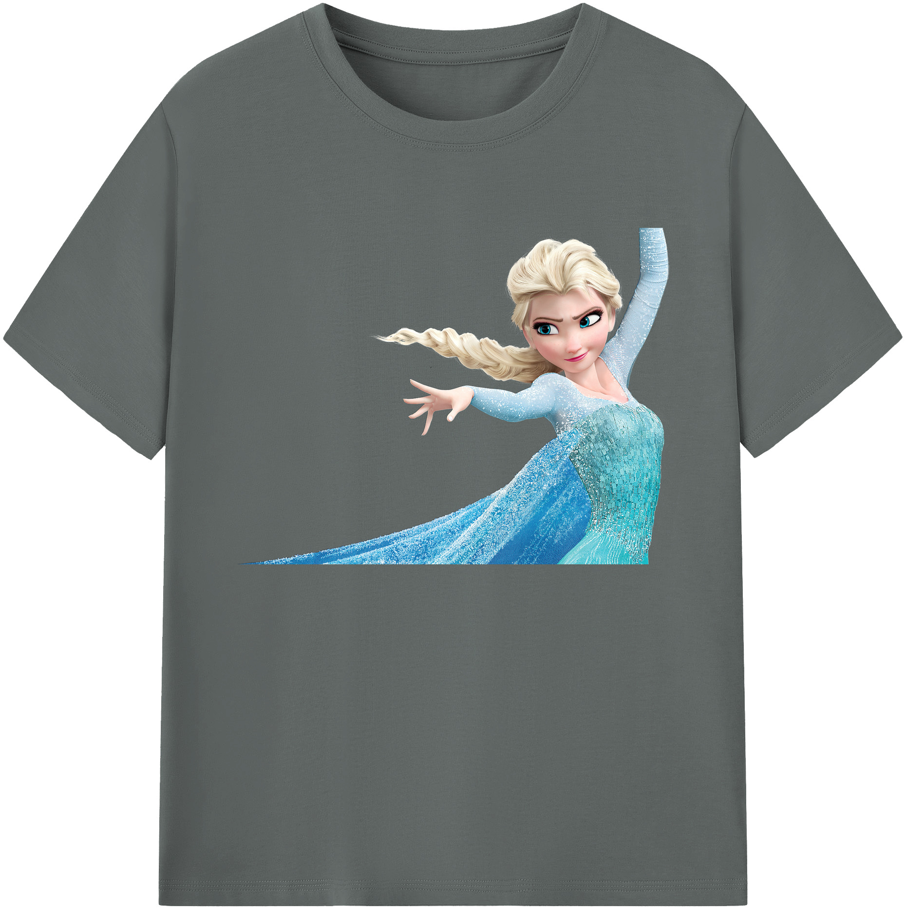（画像用） アナと雪の女王 アンナ エルサ Frozen Anna Elsa 綿100％ メンズ半袖Tシャツ｜肌触りやわらか＆通気性